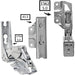 Door Hinge Set for ELECTROLUX Fridge Freezer - 3363 3362 5.0 41,5 Integrated Left and Right Hinges Pair