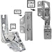 Door Hinge for IKEA Fridge Freezer - 3363 3362 5.0 41,5 Integrated Left and Right Hinges Pair