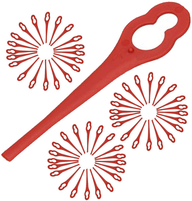 Red Plastic Blades for OZITO GTR-250 LGT-018 LGT-118 Strimmer Trimmer x 60