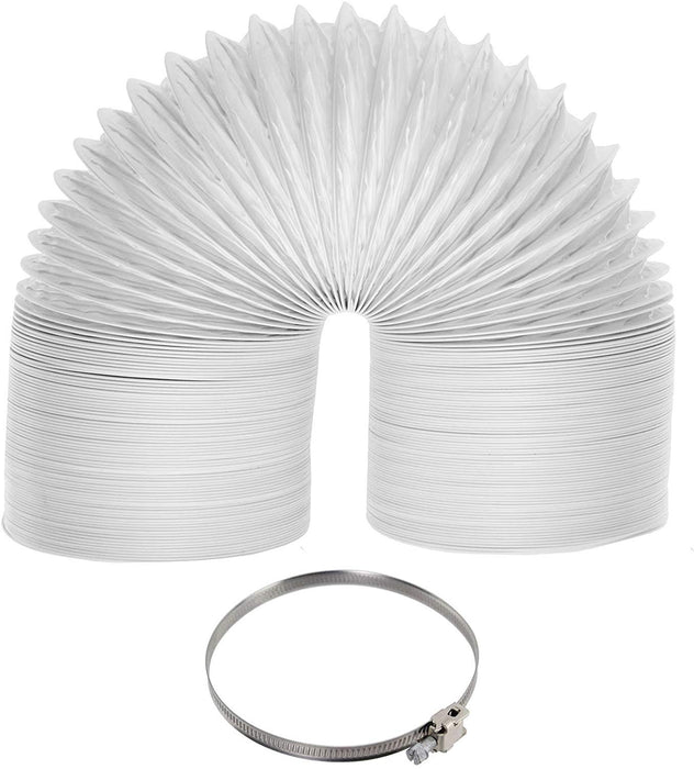 Universal Tumble Dryer Extra Long Vent Hose & Screw Clip Kit (6 Metre, 100mm Diameter)
