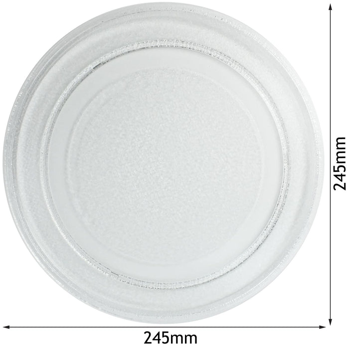 UNIVERSAL Glass Turntable Smooth Plate for Microwave Ovens (245mm)