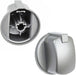 Control Knob Switch Button for HOTPOINT CIM53KCAIXGB Cooker Oven Pack of 2 (Silver/INOX)