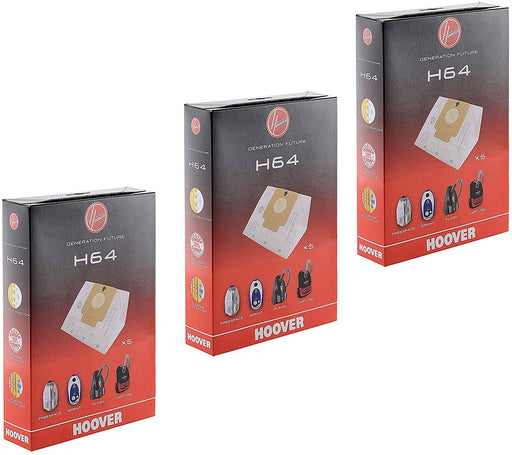 HOOVER Vacuum Cleaner H64 Dust Bag Genuine Freespace Sprint Flash Capture Cylinder 09200245 (Pack of 3)
