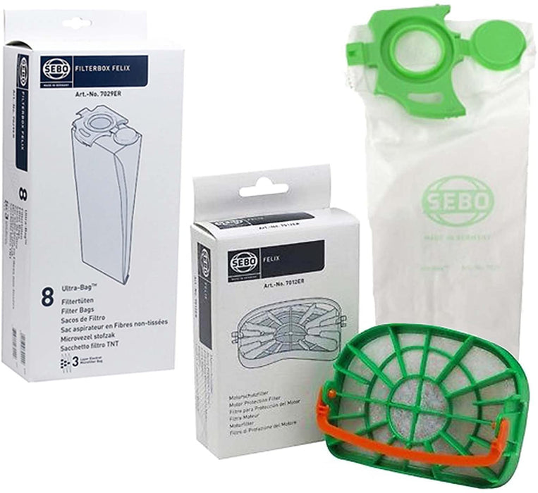 Staubsaugerbeutel Für Sebo Staubsauger SEBO Spar Set 8 Beutel 7029ER Motor Filter 7012ER Kombidüse Für Felix 1-4 Sebo Felix