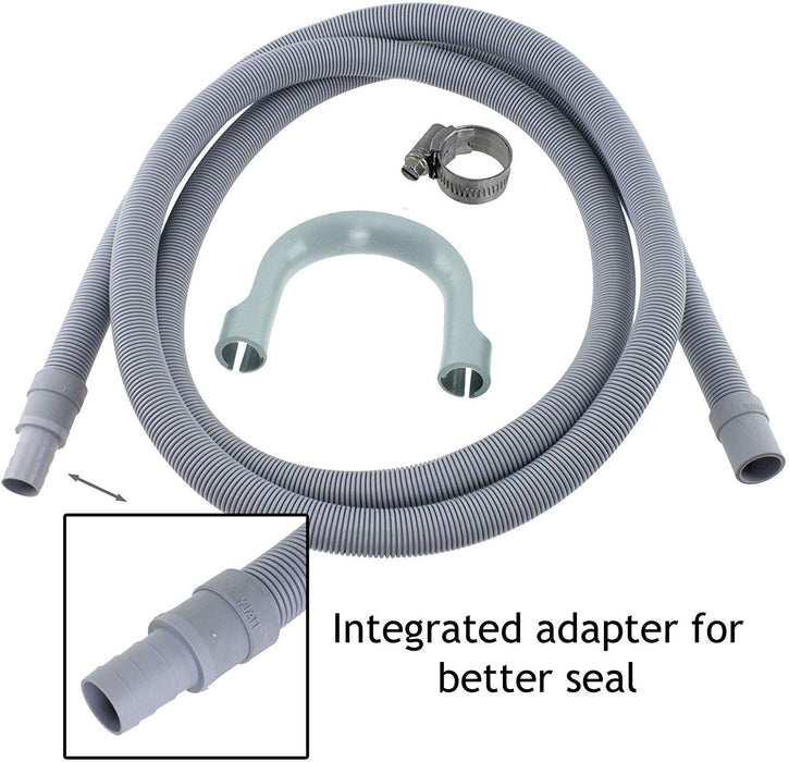 Drain Hose Extension Pipe Kit for Indesit Washing Machine Dishwasher (2.5m, 19mm / 22mm)