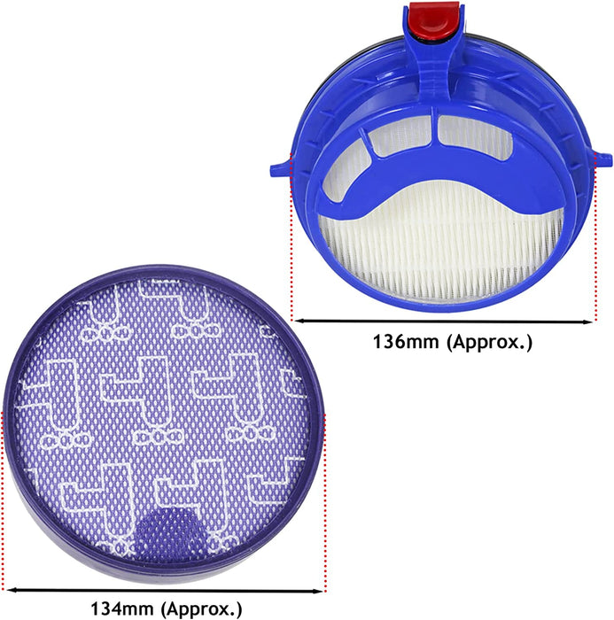 Washable Pre & Post Motor HEPA Filter for Dyson DC25 DC25i Vacuum Cleaner