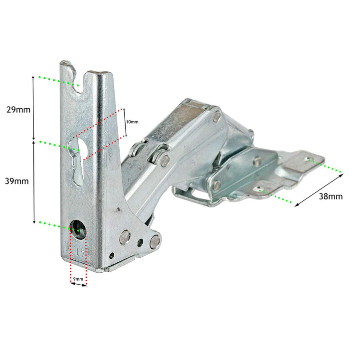 Door Hinge for DIPLOMAT HYGENA HJA6302 HJA6403 Fridge Freezer - Integrated Upper Right / Lower Left Hand Side