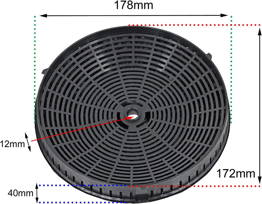 Carbon Filter for IKEA Cooker Hood Vent Extractor (Pack of 2)