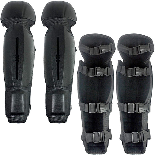 Knee & Shin Guards for Chainsaw (One Size, Black, 2 Pairs)
