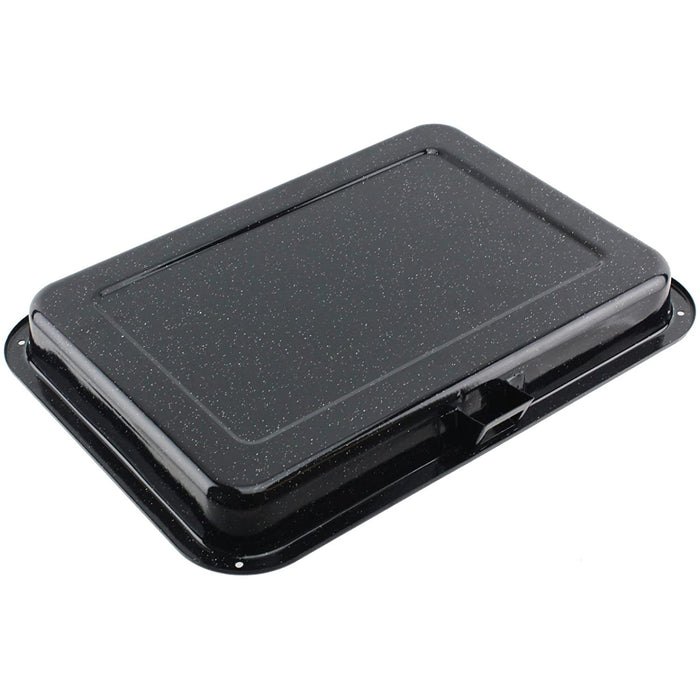 Small Grill Pan with Rack and Detachable Handle + Adjustable Grill Shelf for QA Oven Cooker