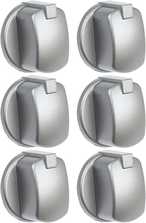 Control Knob Switch Button for HOTPOINT CIM53KCAIXGB Cooker Oven Pack of 6 (Silver/INOX)