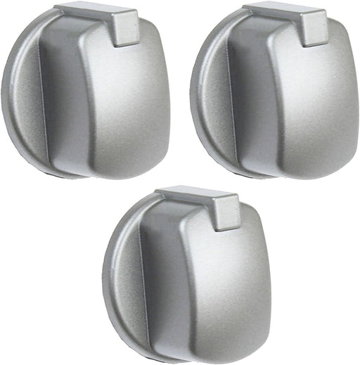 Control Knob Switch Button for HOTPOINT CIM53KCAIXGB Cooker Oven Pack of 3 (Silver/INOX)