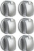 Control Knob Switch Button for INDESIT FIM Cooker Oven Pack of 6 (Silver/INOX)