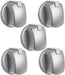 Control Knob Switch Button for HOTPOINT CIM53KCAIXGB Cooker Oven Pack of 5 (Silver/INOX)