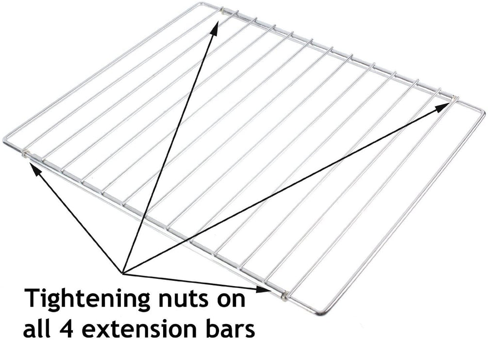 UNIVERSAL Large Grill Pan, Rack & Dual Detachable Handles with Adjustable Shelf for Oven Cookers