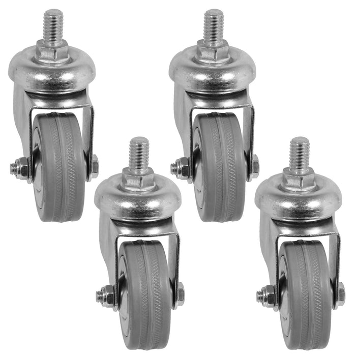 Castor Wheel Trolley 50mm M10 Threaded Swivel Braked Non-Braked 8 x Caster Wheels