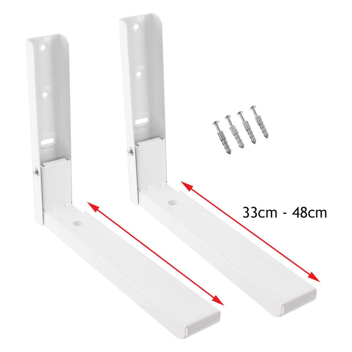 Microwave Brackets Wall Mounted Extendable Mountable White Heavy Duty Universal