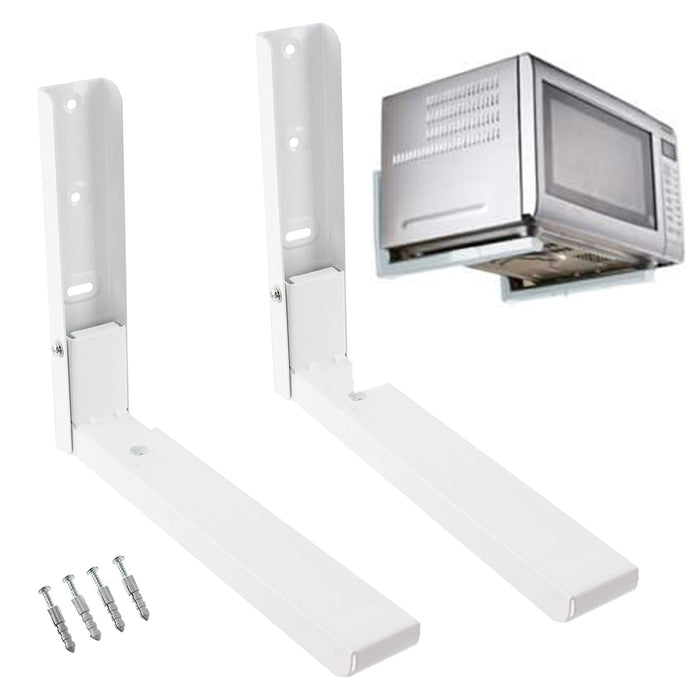 Microwave Brackets Wall Mounted Extendable Mountable White Heavy Duty Universal