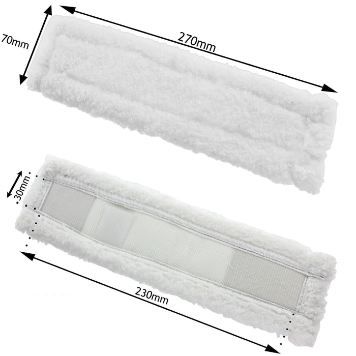 Cloth Pads + Cleaning Fluid for KARCHER Window Vac Vacuum - 6 x Pads + 500ml