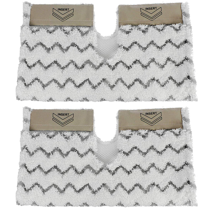Cover Pads for SHARK Steam Cleaner Mop Dirt Grip S6001 S6003 Klik n' Flip (Pack of 2) + 500ml Detergent