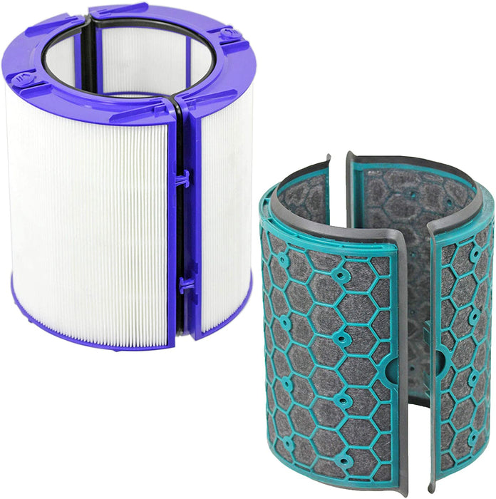 HEPA + Carbon Filter Kit for DYSON 360˚ Glass Activated Carbon Pure Cool DP04 HP04 TP04 Air Purifying Tower Fan + Cleaning Brush