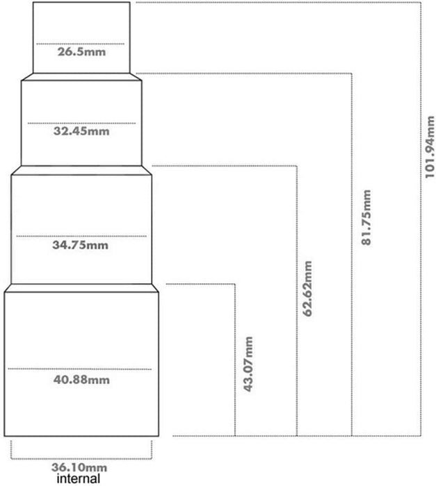 Sander Planer Dust Extractor Power Tool Adapters for HOOVER Vacuum Cleaners (Pack of 6, 26mm 30mm 32mm 35mm 38mm)
