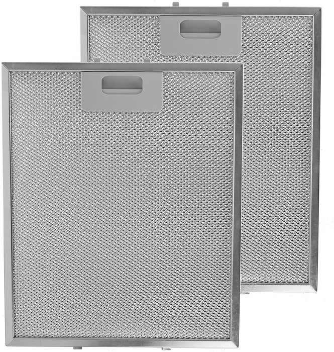 Cooker Hood Metal Mesh Grease Filter for Smeg Kitchen Extractor Fan Vent (Silver, 300 x 250 mm, Pack of 2)