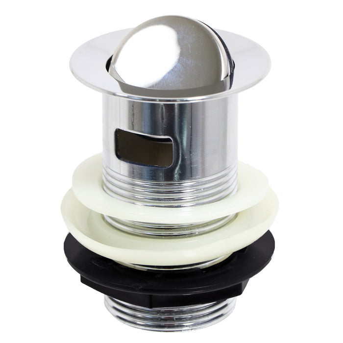 1 1/4" Chrome Slotted Sink Basin Bathroom Kitchen Waste Flip Plug