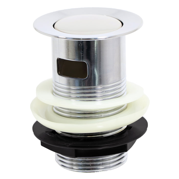 Chrome Slotted Sink Basin Bathroom Kitchen Waste Flip Plug (1 1/4")