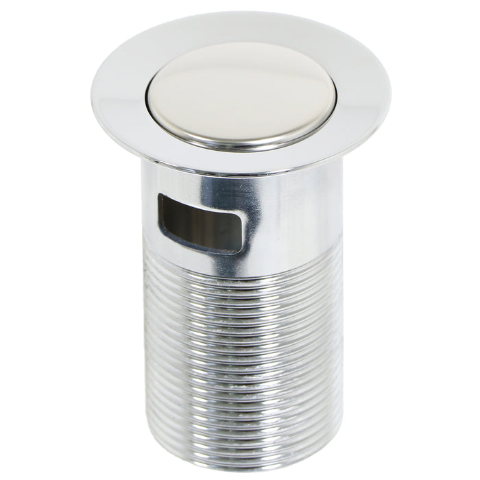 Chrome Slotted Sink Basin Bathroom Kitchen Waste Flip Plug (1 1/4")