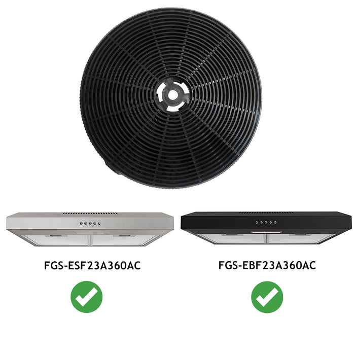 Filter for FIREGAS Cooker Hood Extractor FGS-ESF23A360AC FGS-EBF23A360AC CC130 Pack of 2 Filters