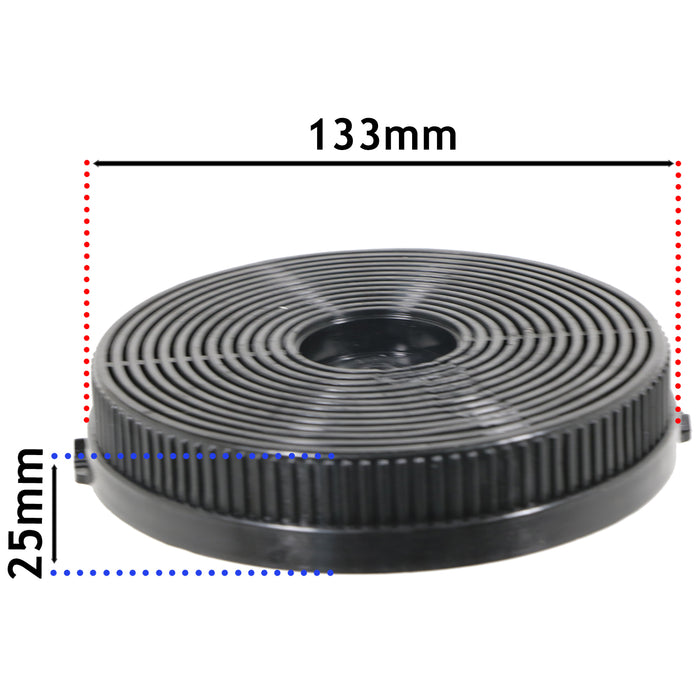 Filter for FIREGAS Cooker Hood Extractor FGS-ESF23A360AC FGS-EBF23A360AC CC130 Pack of 2 Filters