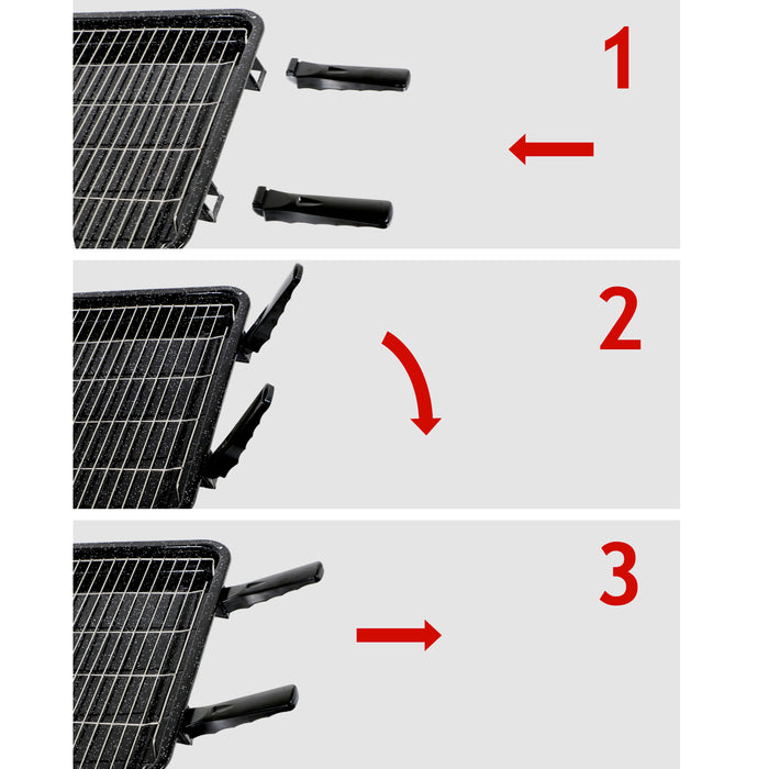 Large Grill Pan, Rack & Dual Detachable Handles for CATA Oven Cookers