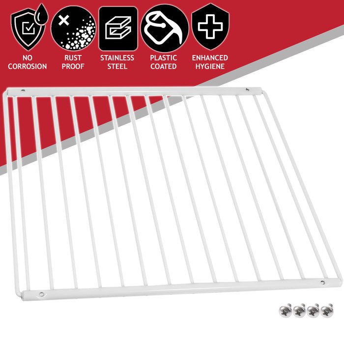 Fridge Shelf for LOGIK Adjustable Plastic Coated White Rack Extendable Arms