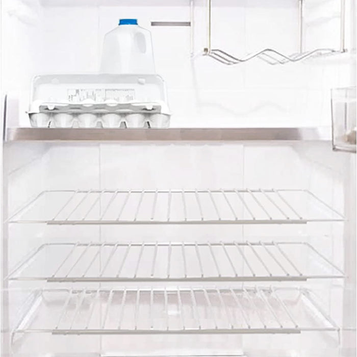 Fridge Shelf for ZANUSSI Adjustable Plastic Coated White Extendable Shelves (Pack of 2)