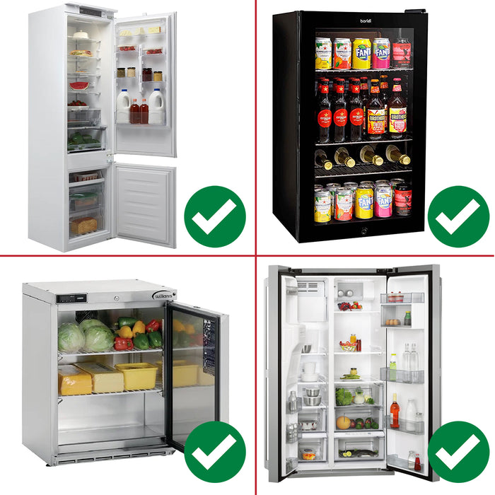 Fridge Shelf for LIEBHERR Adjustable Plastic Coated White Extendable Shelves (Pack of 2)