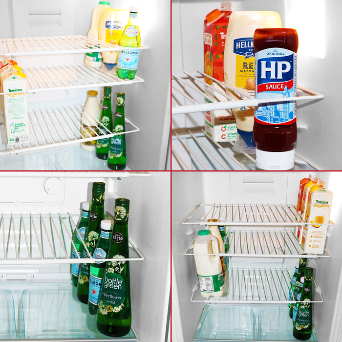 Fridge Shelf for SMEG Adjustable Plastic Coated White Rack Extendable Arms