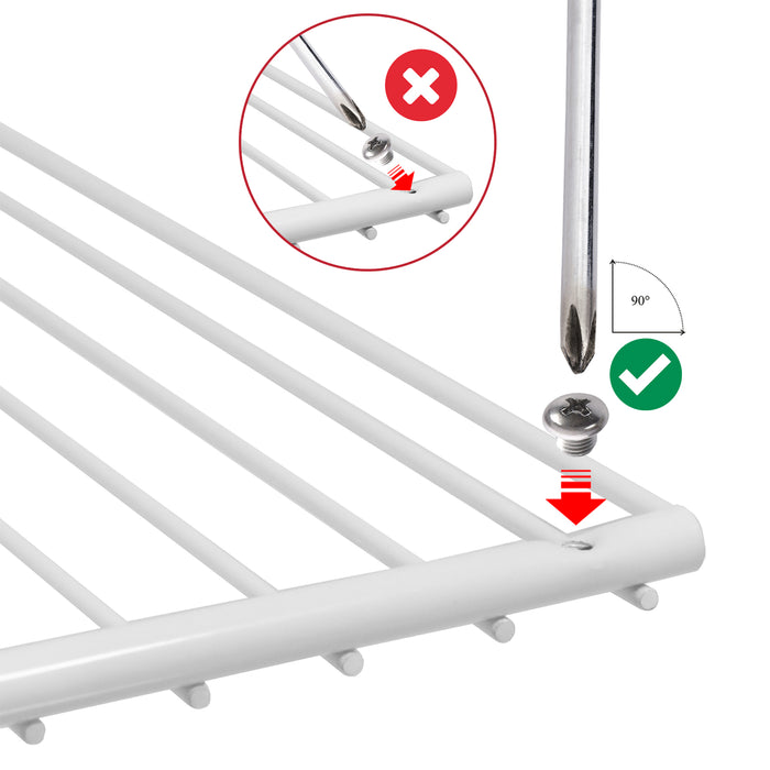Fridge Shelf for LOGIK Adjustable Plastic Coated White Rack Extendable Arms