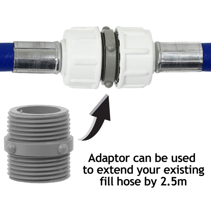 Fill Water Pipe Drain Hose Extension Outlet Kit for WHIRLPOOL BAUKNECHT MAYTAG Washing Machine 2.5m