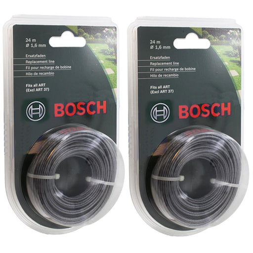 Bosch ART 23 24 26 27 30 36 Strimmer Trimmer Line Spool Feed 24m 1.65mm F016800462 (Pack of 2)