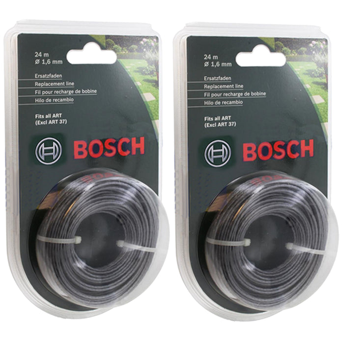 Bosch ART 23 24 26 27 30 36 Strimmer Trimmer Line Spool Feed 24m 1.65mm F016800462 (Pack of 2)
