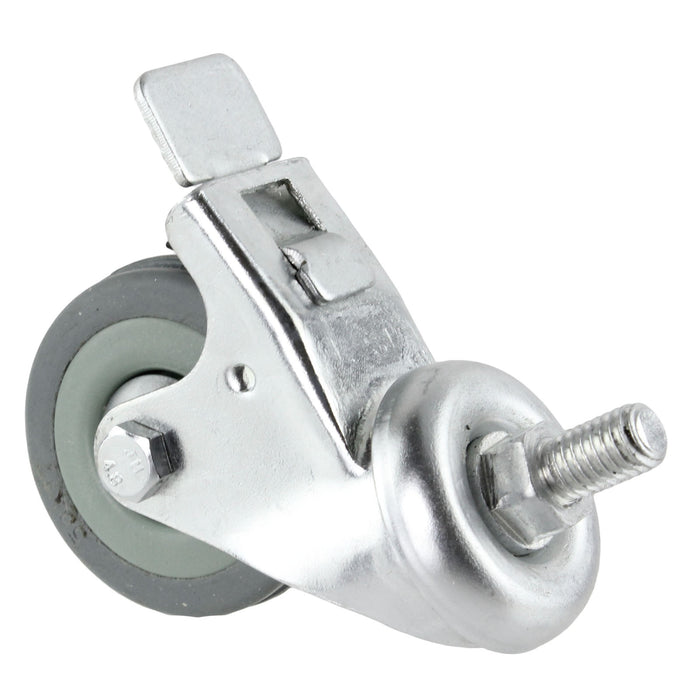 Universal 50mm M10 Threaded Castor Wheels Swivel Braked Non-Marking Caster (Pack of 4)