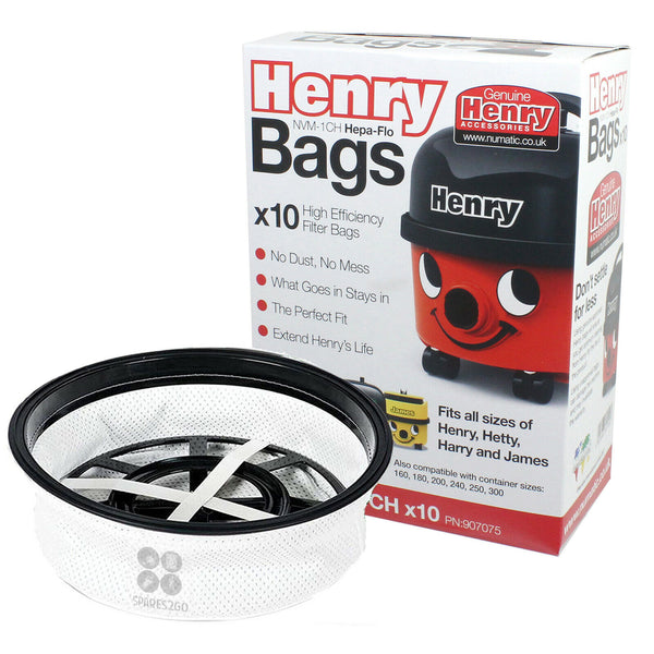 Produktbild von 10 Mikrovlies Staubsaugerbeutel – Passend Für Numatic Henry, James, Hetty & Mehr