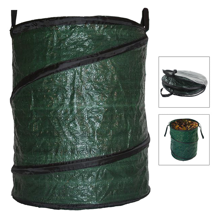 Pop Up Garden Bag Large Reusable Carry Handles Waste Bin Refuse Sack 90L