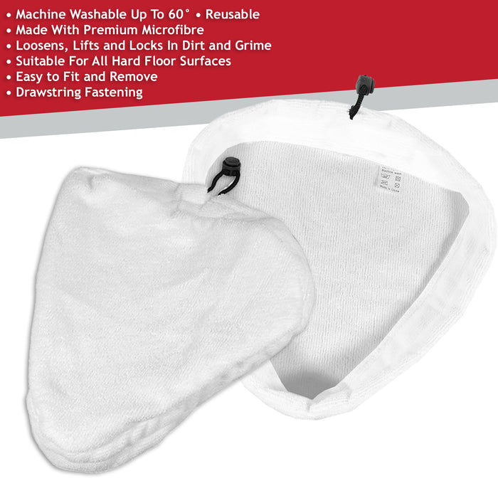 Microfibre Cloth Cover Pads for Bionaire BA70264uk Steam Cleaner Mop (Pack of 4)