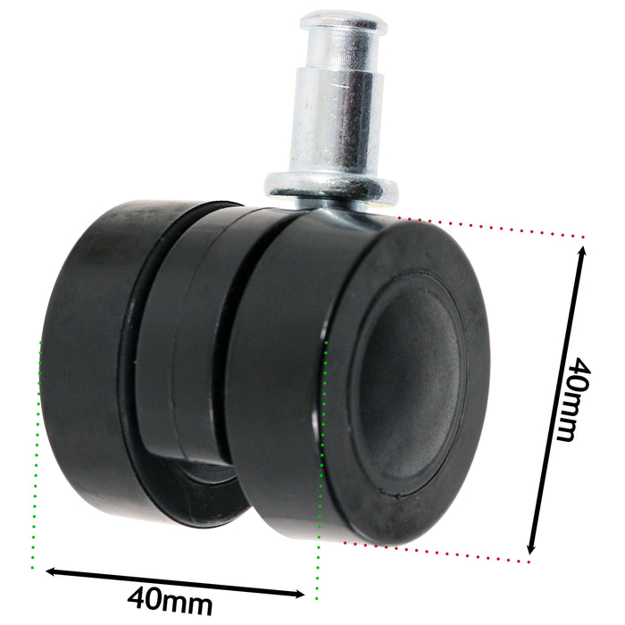 NUMATIC HENRY Wheel Front Twin Castor Runner 40mm HVR200 HHR200 HRV200 HVX200