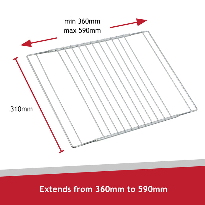 Adjustable Oven Shelf Universal Extendable Locking BBQ Grill Chrome