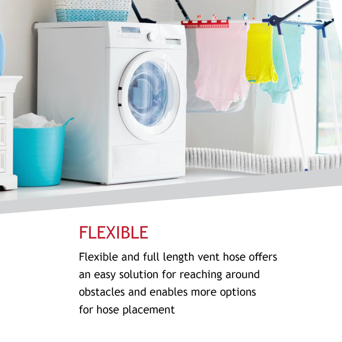 Extra Long Condenser Vent Hose Pipe for Lamona Vented Tumble Dryer (6m / 4")