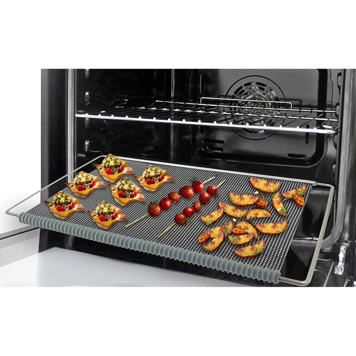 Adjustable Oven Liner Shelf + Edge Protectors UNIVERSAL Extendable Rack Crisper