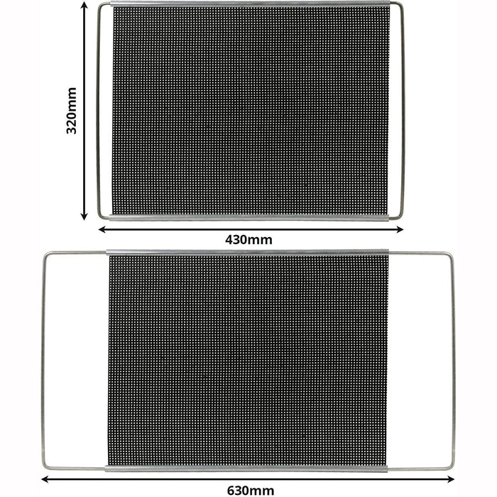 Oven Liner Shelf Adjustable UNIVERSAL Extendable Non Stick Baking Rack Tray - Pack of 2